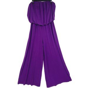 Ashley Stewart Women's Casual Sleeveless Jumpsuit Purple Size 18/20